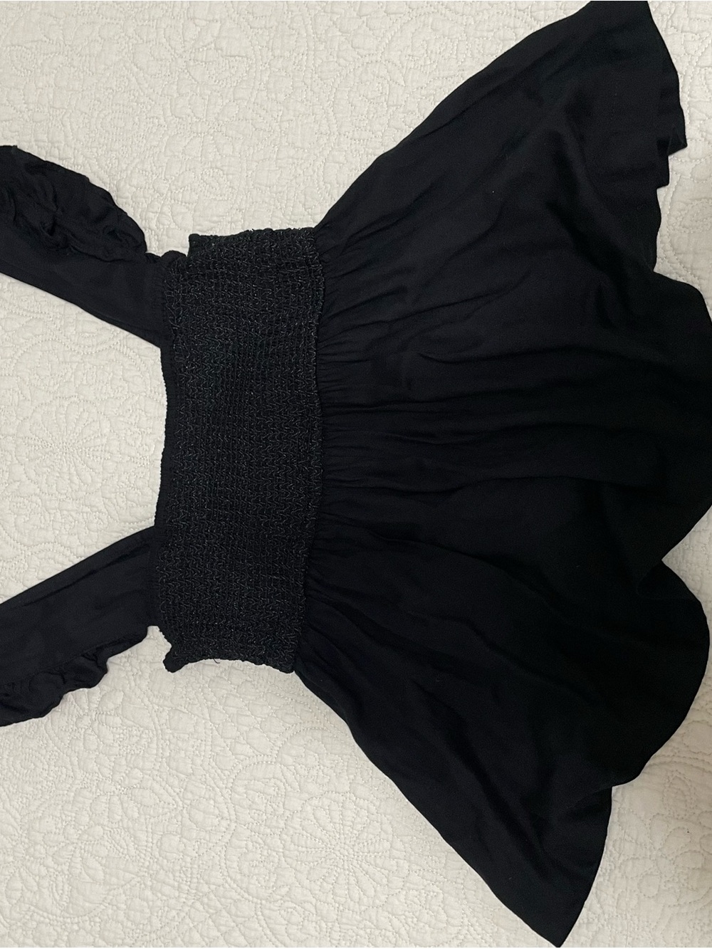 Urban Outfitters Black Smocked Tank Top